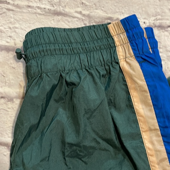 Free People Movement XLarge Green, Peach and Royal Blue Striped Track Pants - Picture 5 of 9